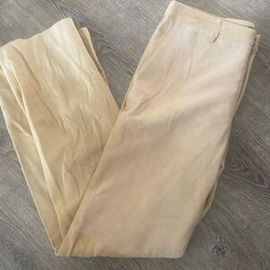 BANANA REPUBLIC Heritage Bootcut Suede Pant 2 Light Khaki size 10